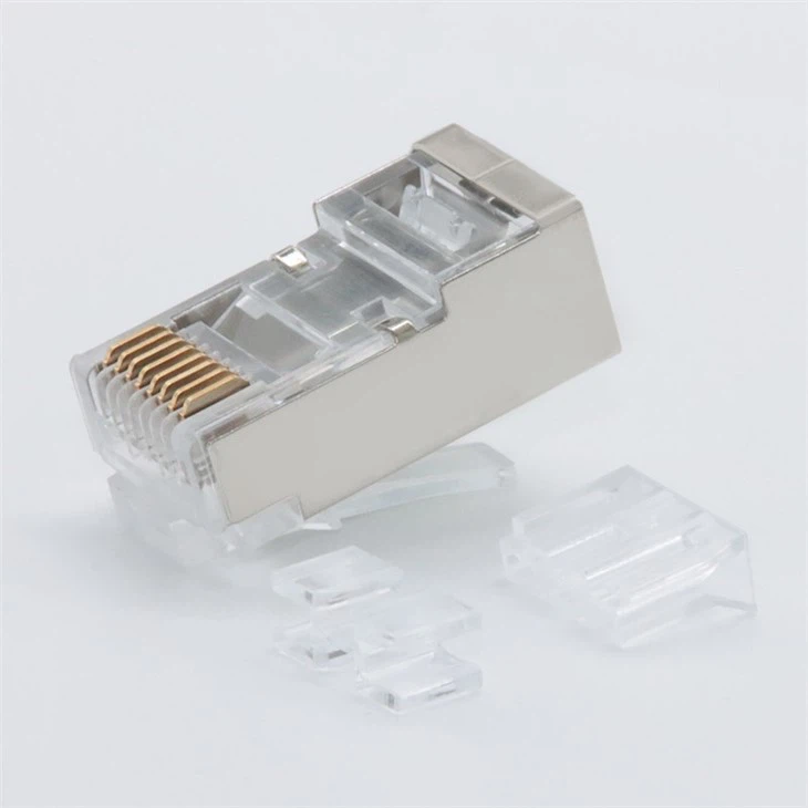Cat.6A STP Modular Plug With One Loading Bar And One X-separator