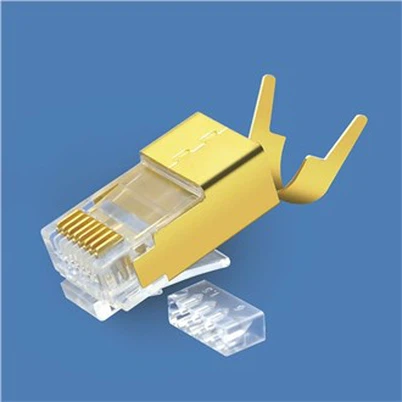 Gold abgeschirmt RJ45 Cat7 -Stecker