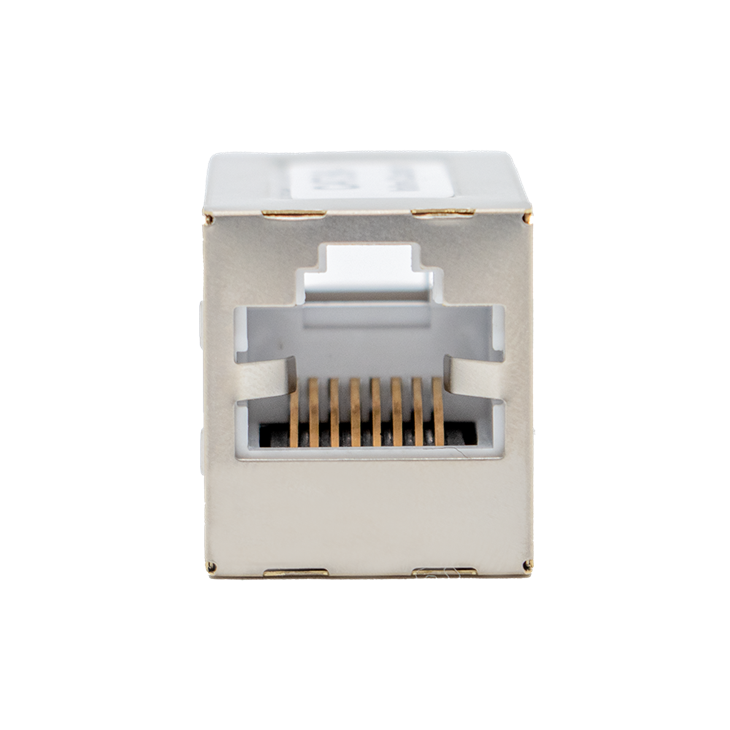 Shielded Cat6a RJ45 In-Line Coupler Female Keystone Jack