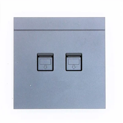 2 Port RJ45 Network 86 Faceplate -Keystone -Platte