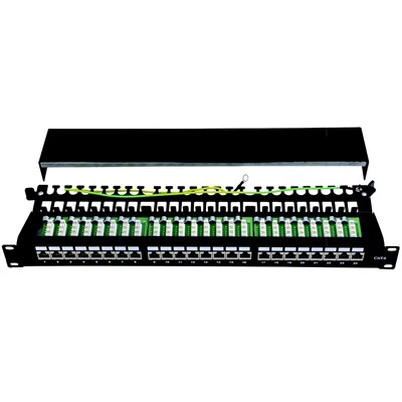 Cat6 Shielded 24- Port Gigabit Copper RJ45 Patch -Panel