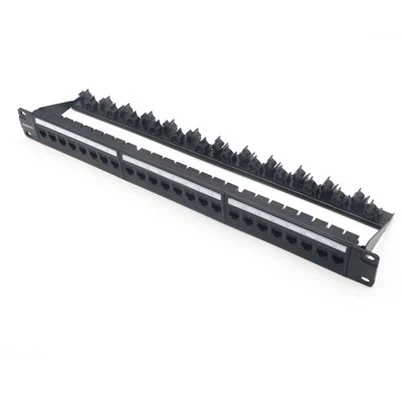 Engineering 24- Port Cat6a UTP Toolless Straight-Through Patch Panel