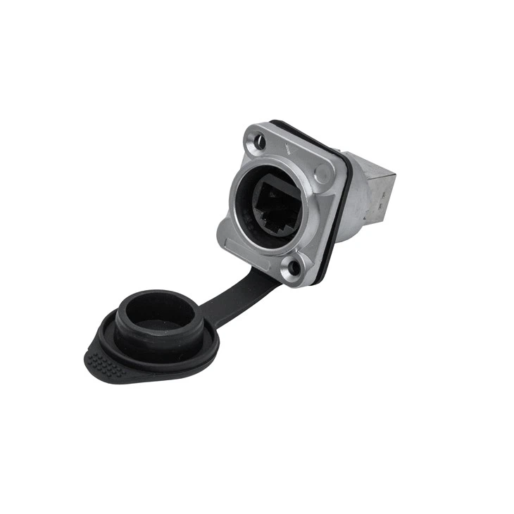 D-shape Panel Waterproof Connector | Uniform Metal Flange | D-style Installation Size