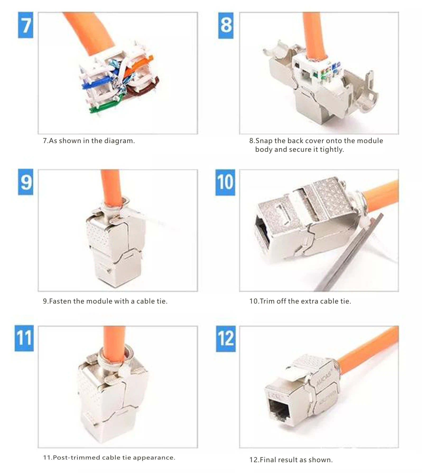 Tool-Free keystone modules wiring process Tool-Free keystone modules wiring process