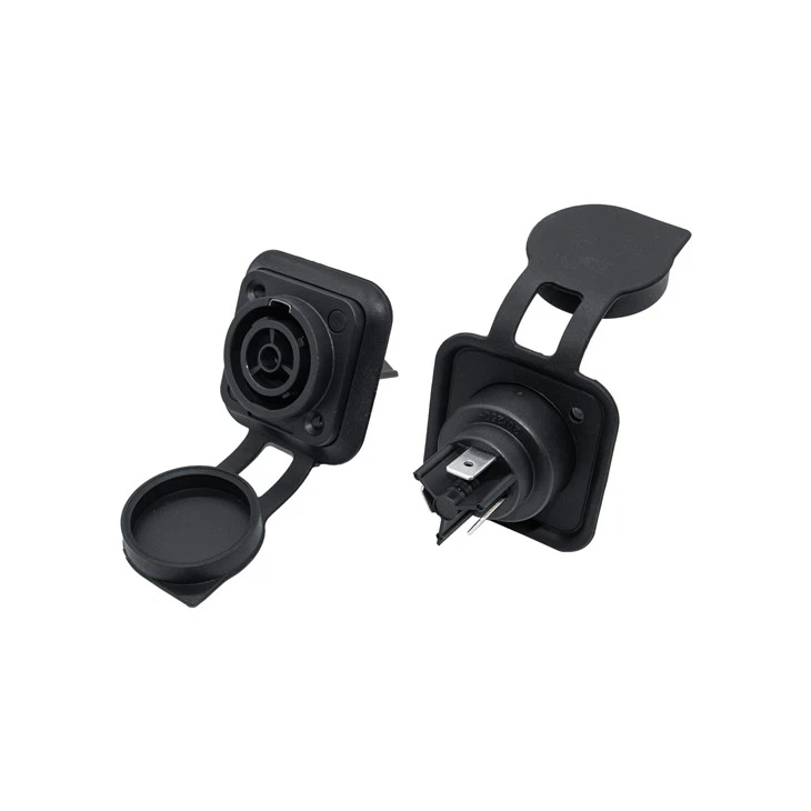 Lockable 3-core Device Power-in Socket Connector