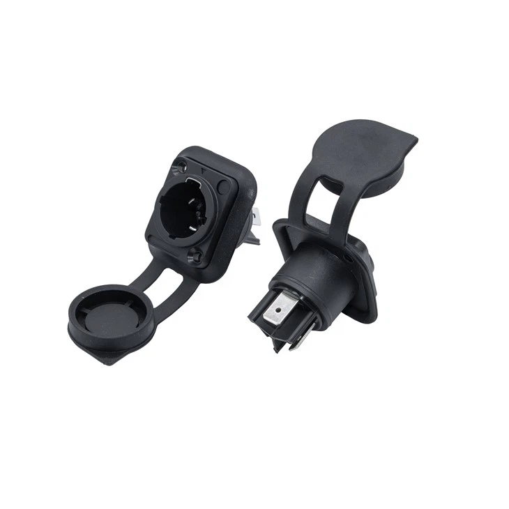 16A 250Vac Lockable Three-core Device Power-out Socket Connector