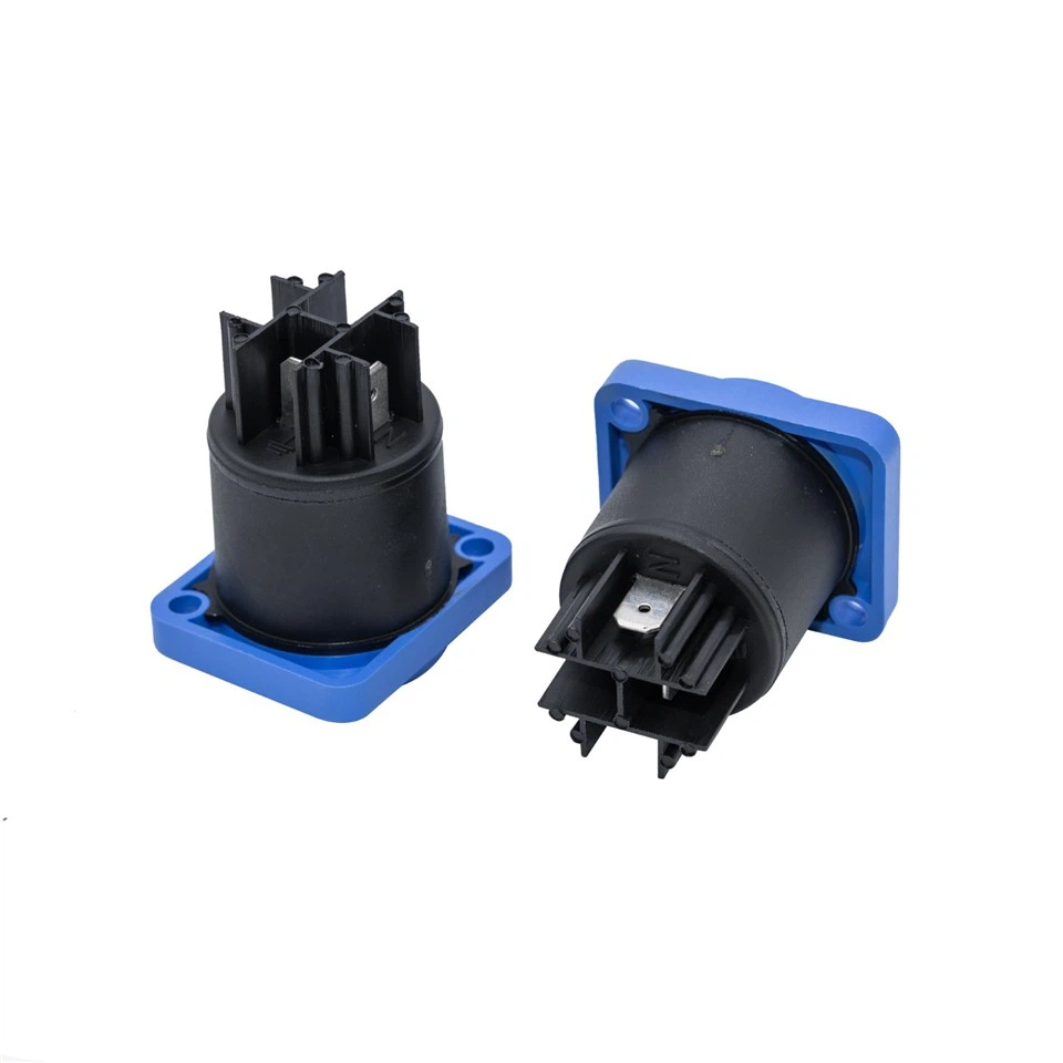 20A 250V Lockable AC Power Connector 3-Pin Chassis Mount