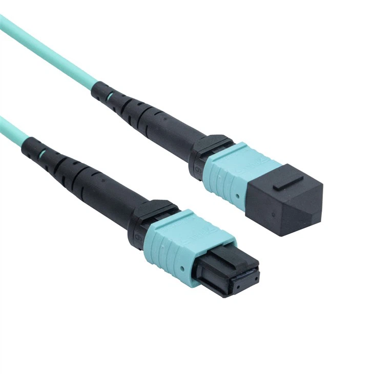 OM4 Multimode Simplex 50/125μm MPO-MPO 12-fiber Optical Patch Cable