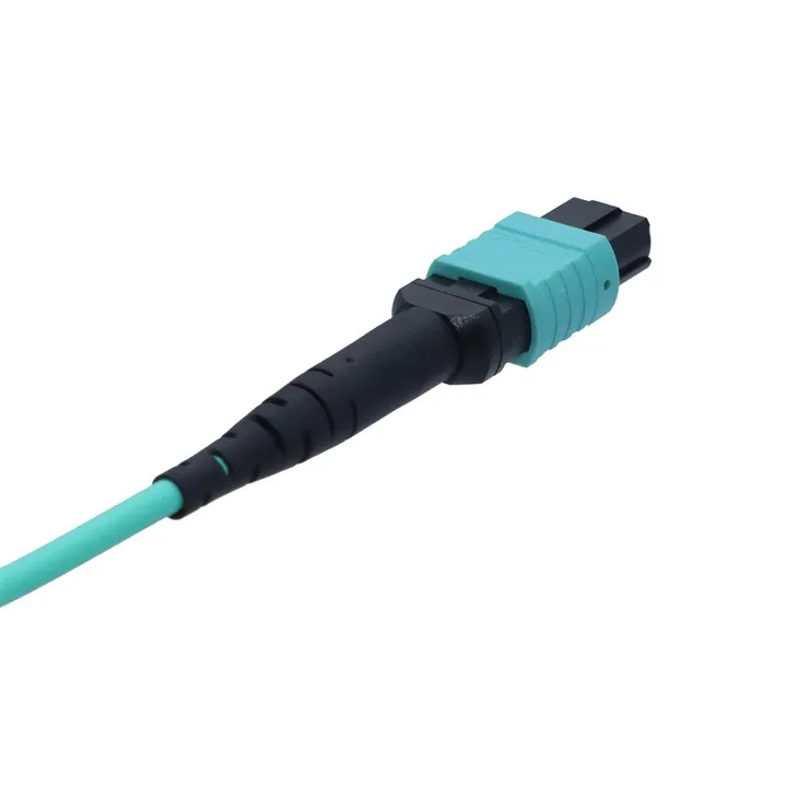 OM4 Multimode Simplex 50/125μm MPO-MPO 12-fiber Optical Patch Cable