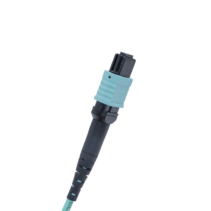 OM4 Multimode Simplex 50/125μm MPO-MPO 12-fiber Optical Patch Cable
