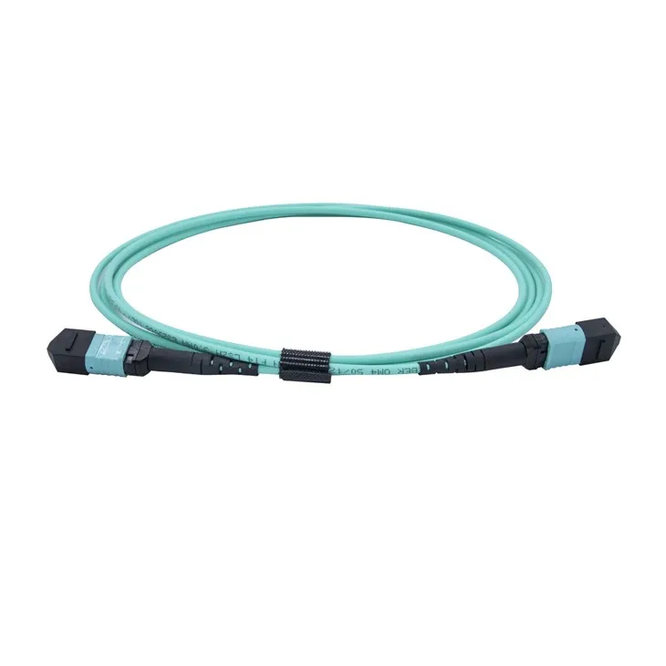 OM4 Multimode Simplex 50/125μm MPO-MPO 12-fiber Optical Patch Cable