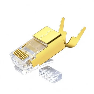 Gold abgeschirmt RJ45 Cat7 -Stecker