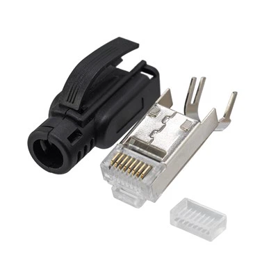 Industrieller Cat6-RJ-Stecker, geschirmt, 8P8C-Stecker, geeignet für verschiedene Stiefeltypen